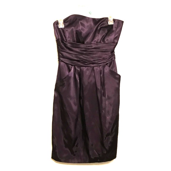 3/$25 David bridal purple strapless formal dress - Picture 3 of 6